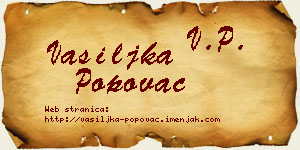 Vasiljka Popovac vizit kartica